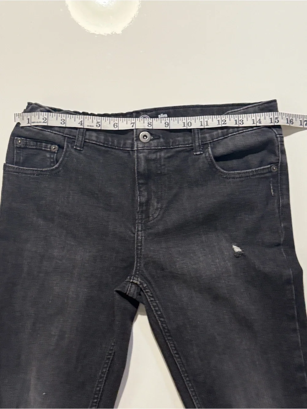wonder nation Black Straight Leg Distressed Jeans